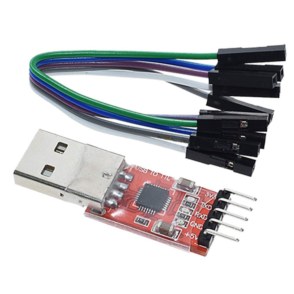 HiLetgo CP2102 USB 2.0 to TTL Module Serial Converter Adapter Small, Red