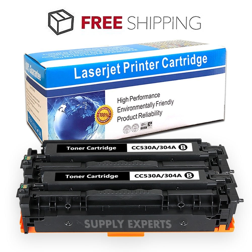 2PK 304A CC530A Toner Cartridge Black for HP CP2025DN CM2320