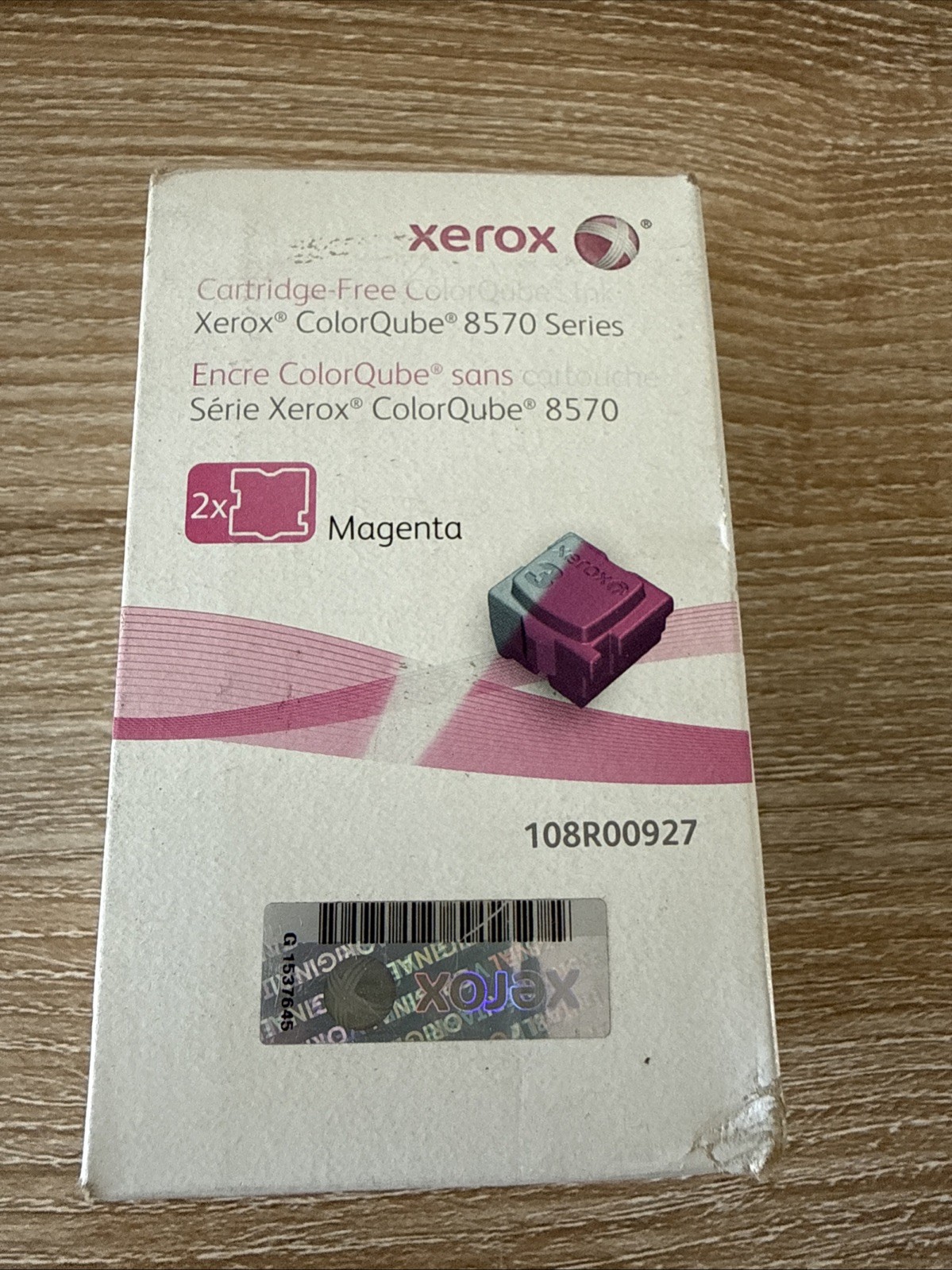Xerox 108R00927 Cartridge Free ColorQube Ink Magenta 8570/8580 Series SEALED