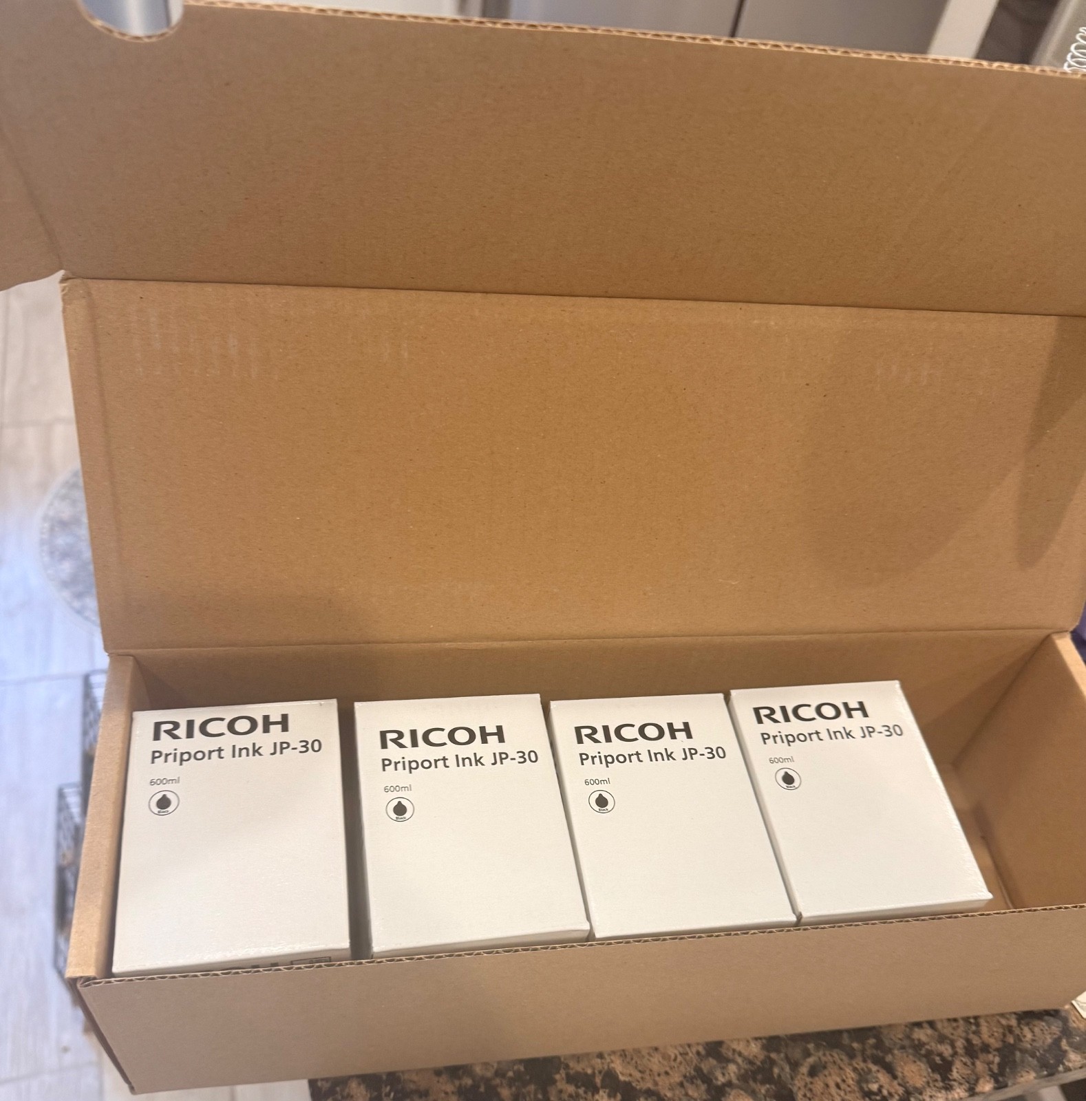 NEW Ricoh JP-30 (817113) Black Ink Cartridge, Box of 4
