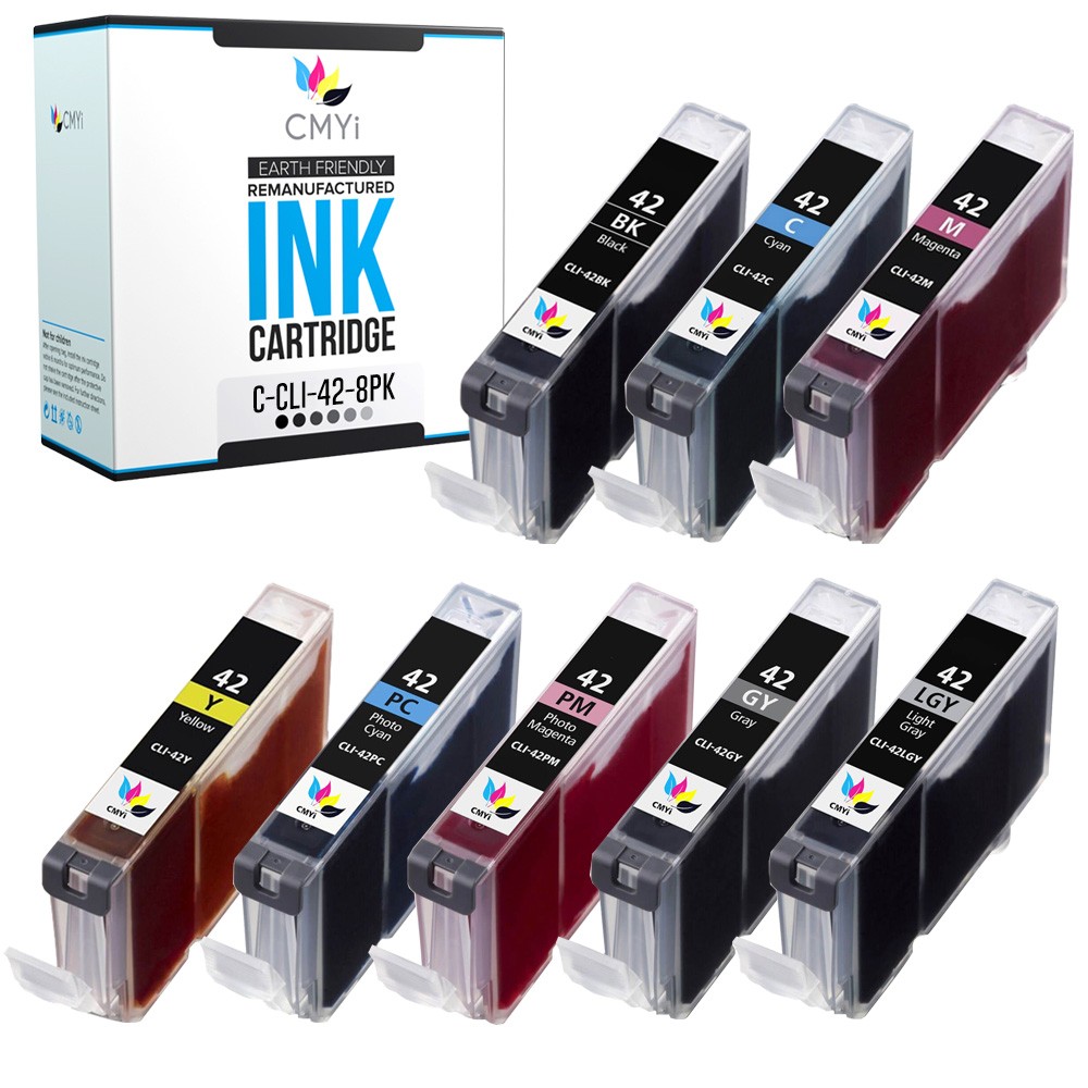 8PK CMYi Compatible CLI-42 Ink Cartridges Set for Canon PIXMA PRO-100 PRO-100S