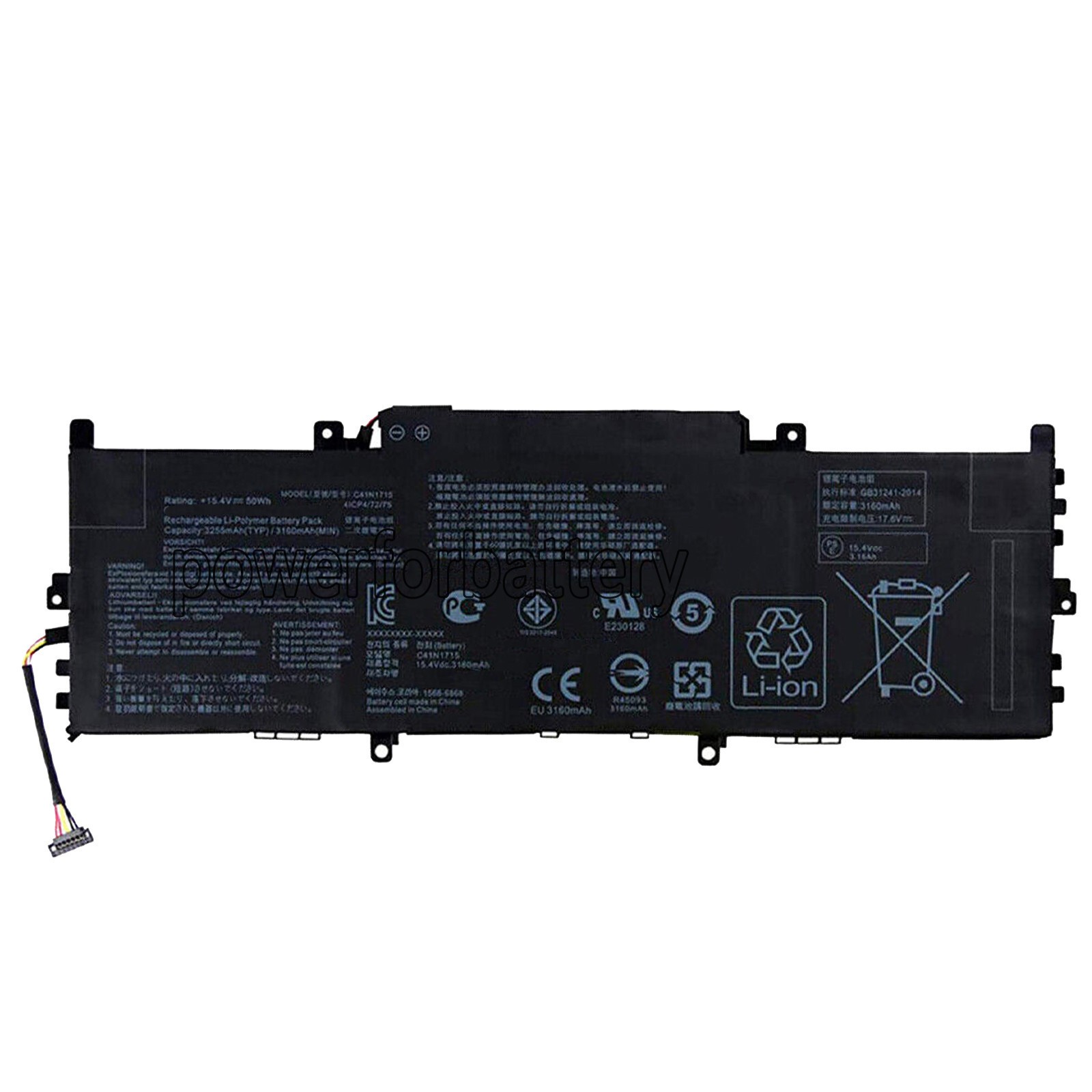 C41N1715 50Wh Battery for As  Zenbook 13 UX331UA UX331UN UX331FN U3100FN
