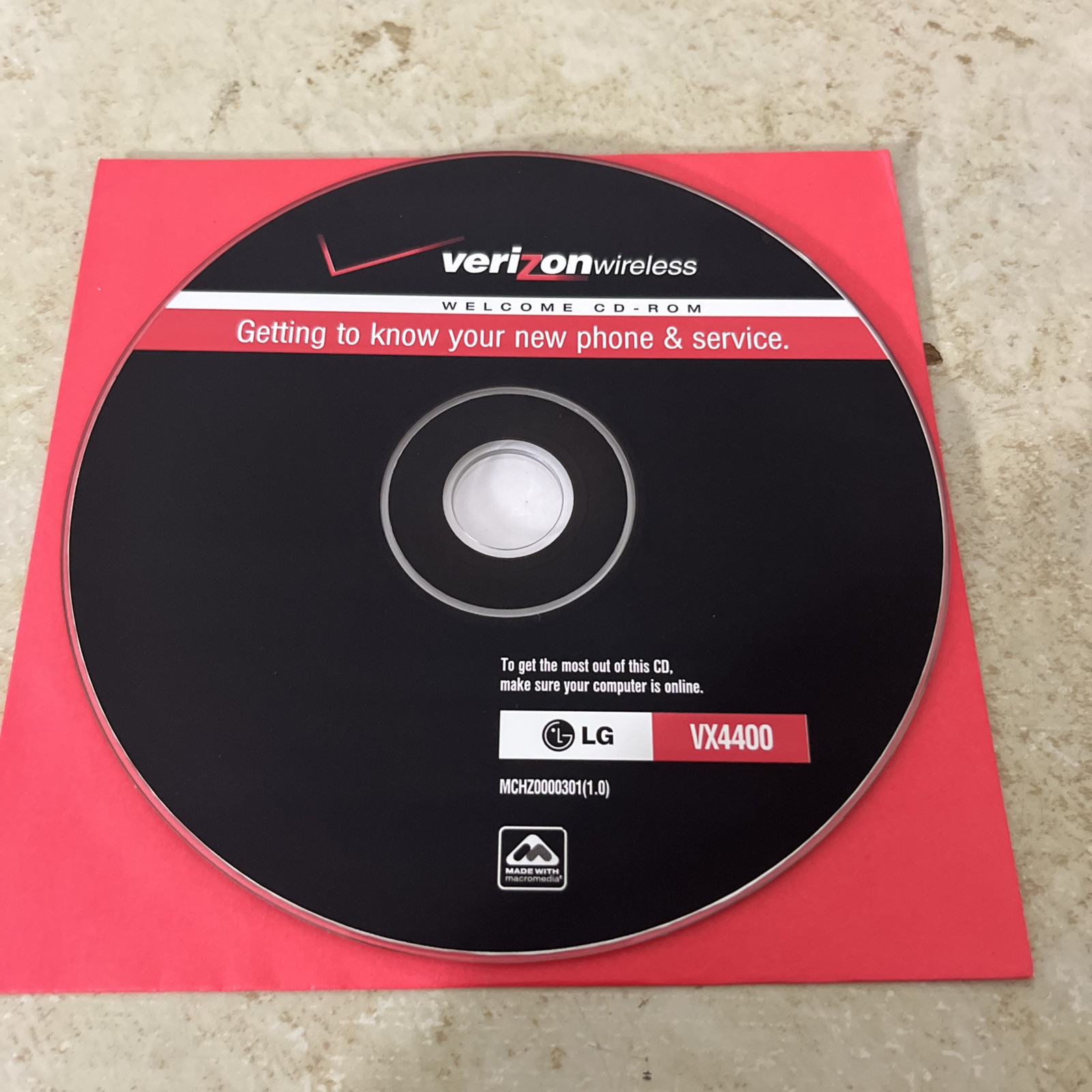 Verizon Wireless Welcome CD-Rom LG VX4400