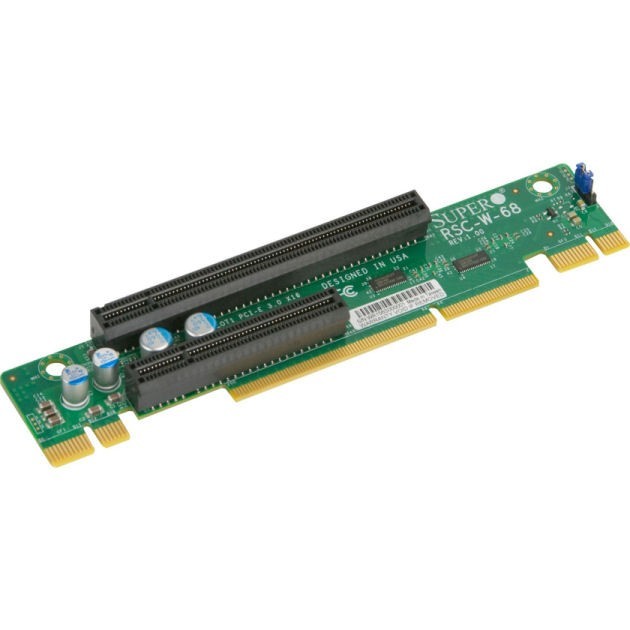 Supermicro RSC-W-68 2 Slot Riser Card, 2 x PCI-E x16, PCI-E x8