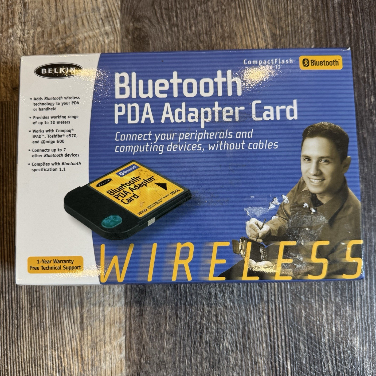 Belkin Bluetooth PDA Adapter Card -  CompactFlash - F8T020 Type II