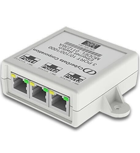 Cyberdata 011236 3-Port 10/100/1000 Gigabit Ethernet Switch Powered by USB Port