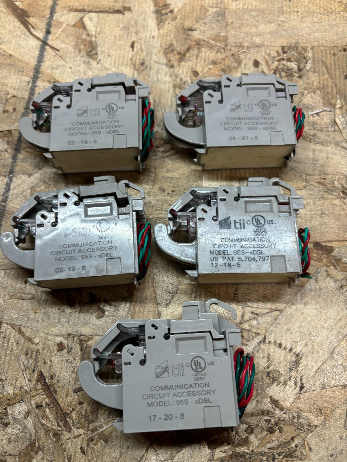 LOT  OF 5 - QTY 5 - 95s-xdsl tii communication splitter circuit New Set Of 5 hva