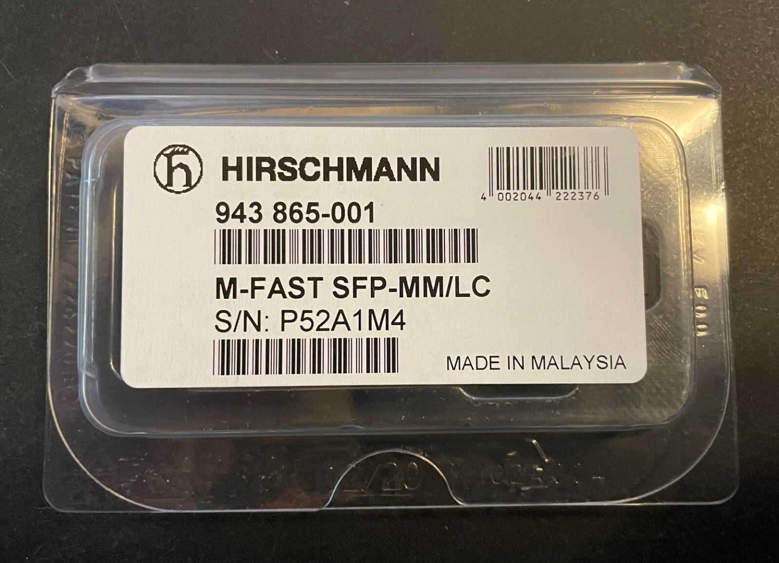 943 865-001 Brand New Sealed SFP Fiberoptic Fast-ETHERNET Transceiver,100BASE-FX