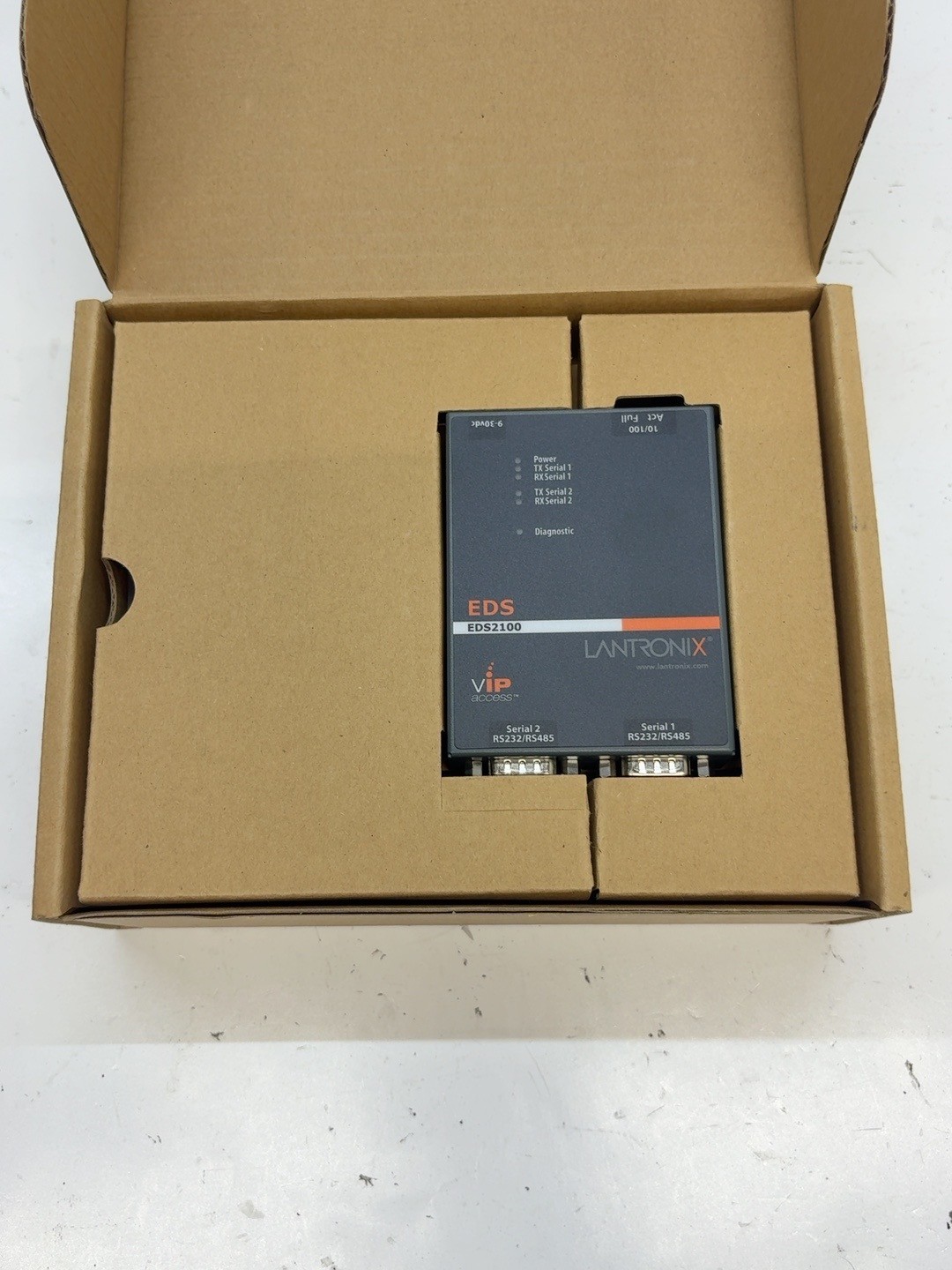 Lantronix EDS2100 2-Port RS232 RS485 Serial Device Server ED2100002-01 T8B7