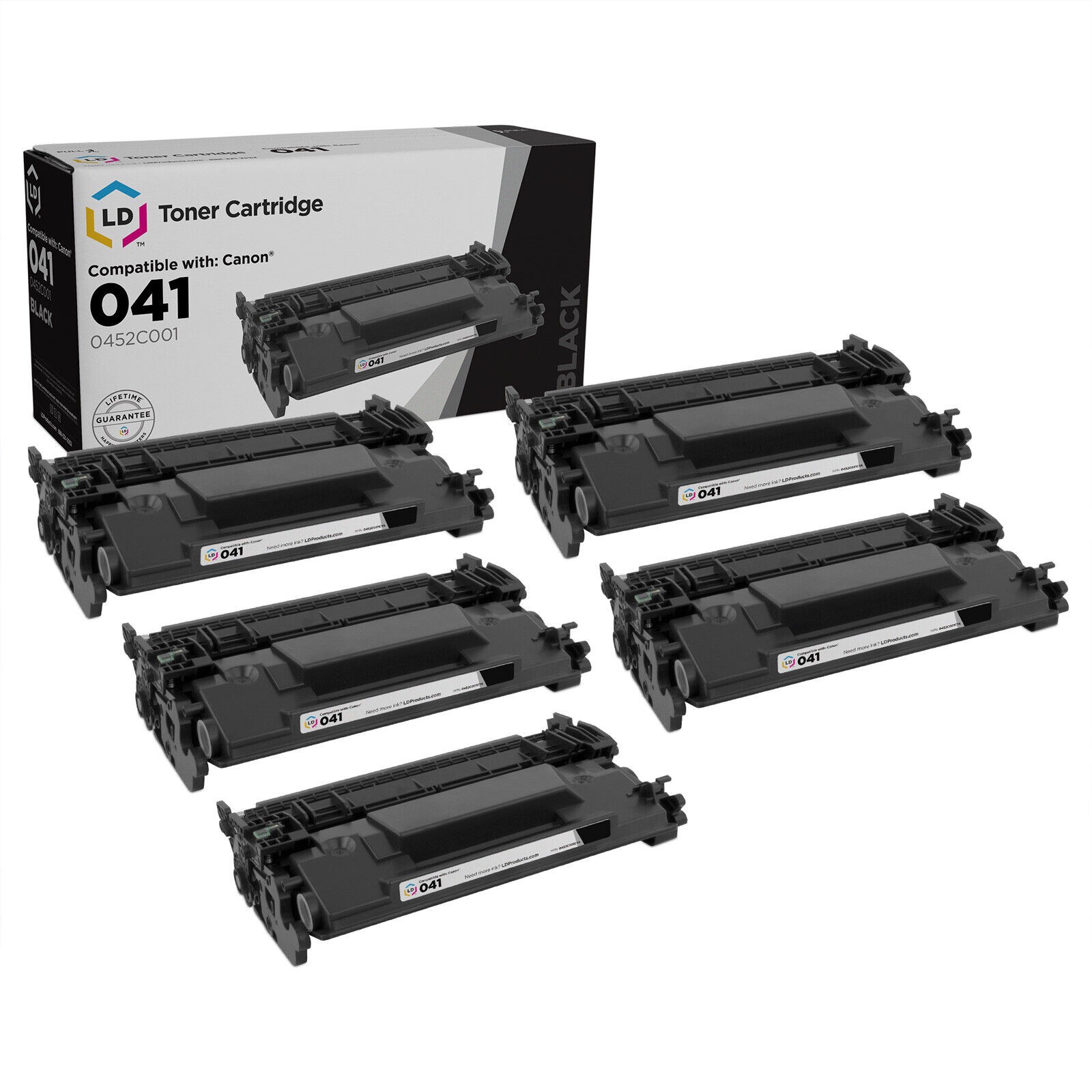 LD Compatible Canon 041 / 0452C001 Black Toners 5PK for ImageCLASS LBP312dn