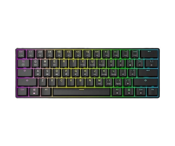 SKYLOONG GK61 60% Hot-Swap Optical Gaming Keyboard RGB Glacier Yellow Black GK61