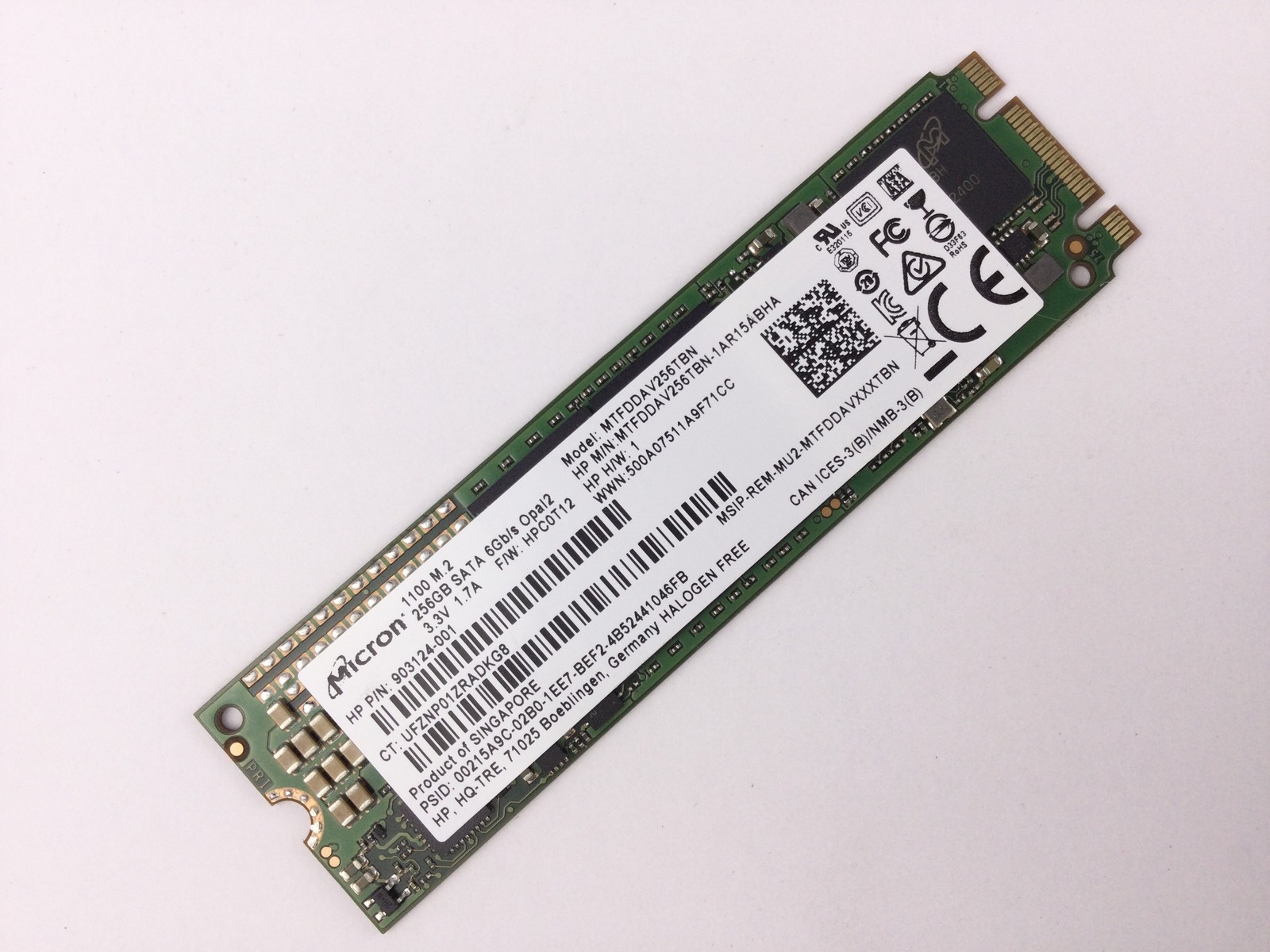 Lot of 31 Micron SSD 1100 MTFDDAV256TBN 256GB SATA M.2 2280 Solid State Drive