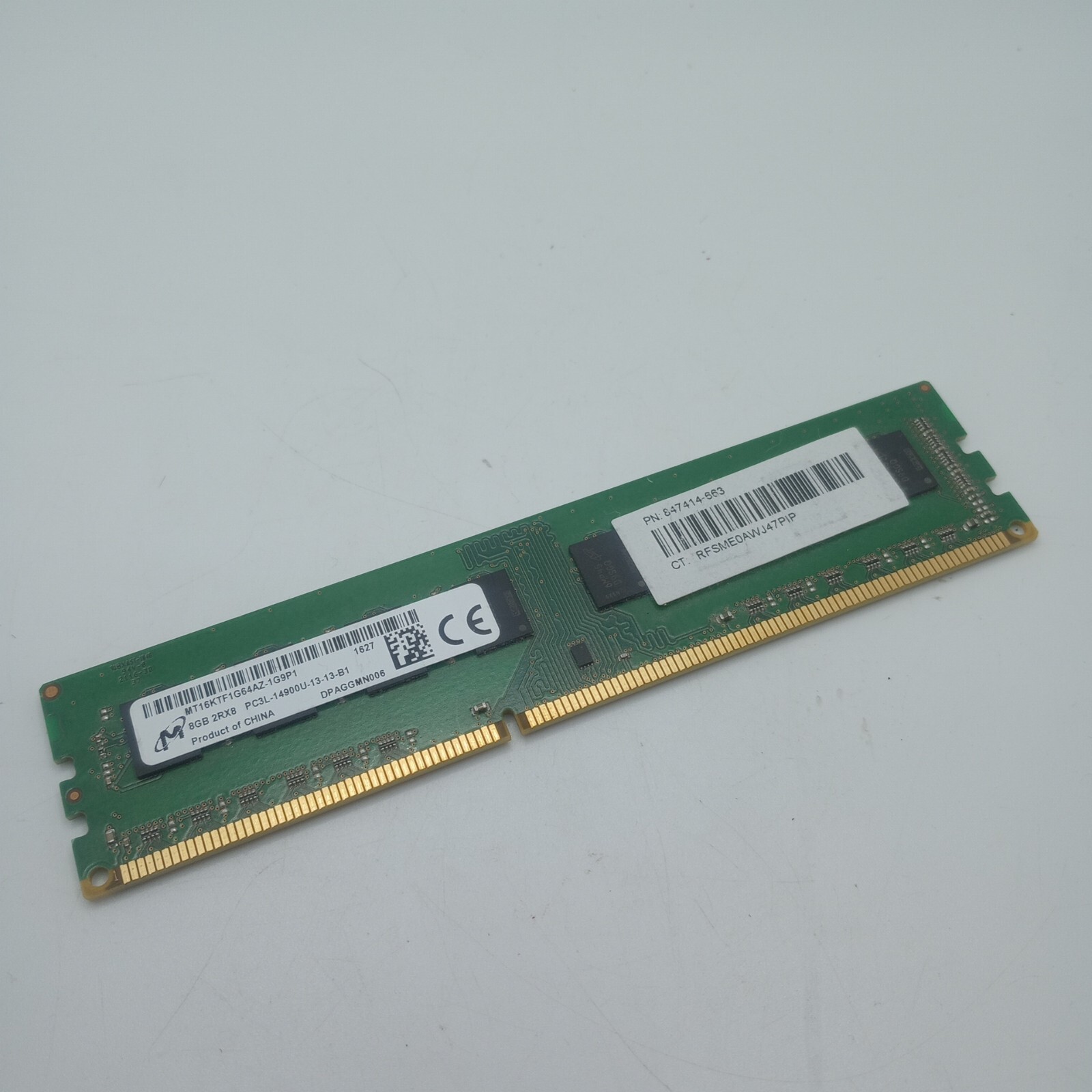 #U) MICRON 8GB DDR3 1866MHZ PC3L-14900u Memory Ram 2Rx8 HP 698651-154