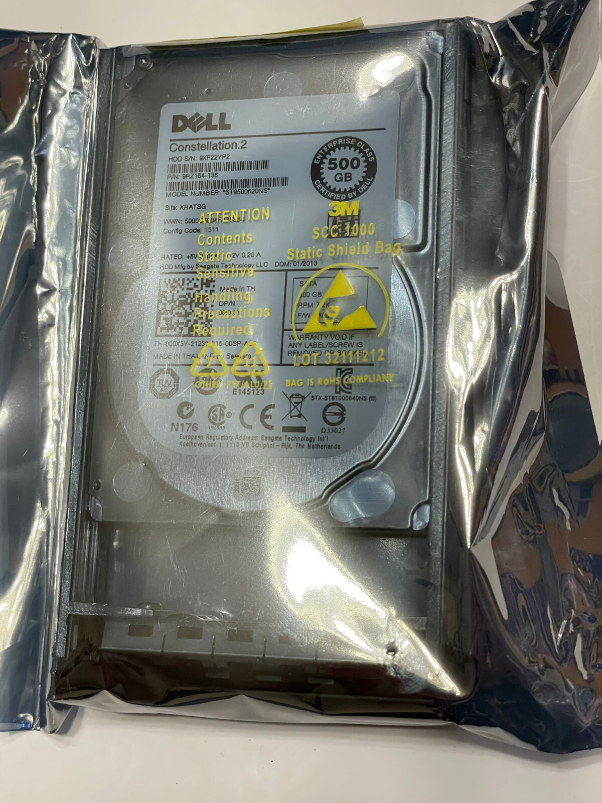 Dell Seagate Constellation.2 500GB Internal 7.2K RPM 2.5" HDD with caddy