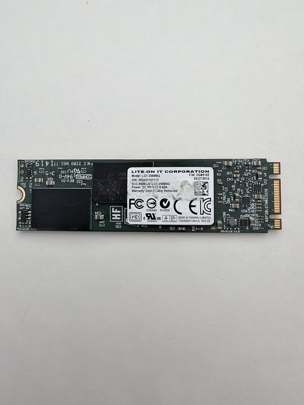 Lite-On It  LGT-256M6G M.2 SATA 256GB SSD Nvme