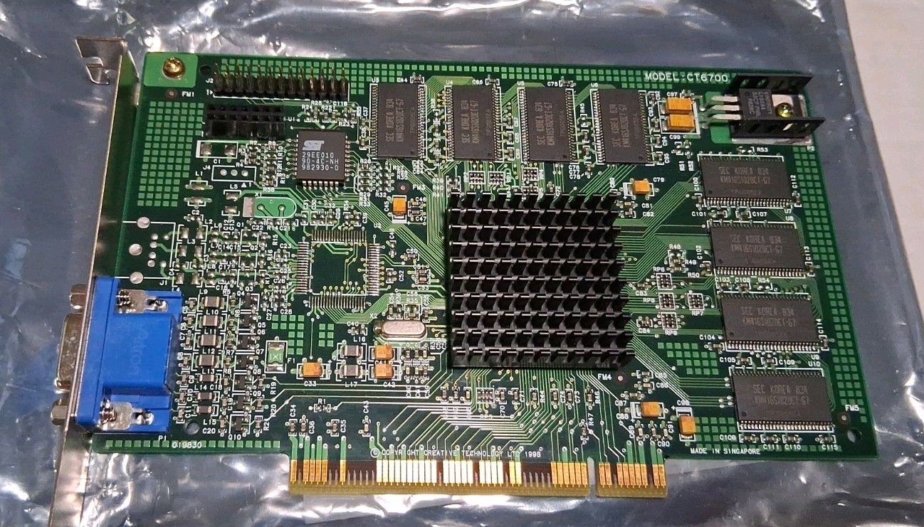 Creative Labs CT6700 Video Card PCI 16mb Vintage Nvidia Riva TnT Working