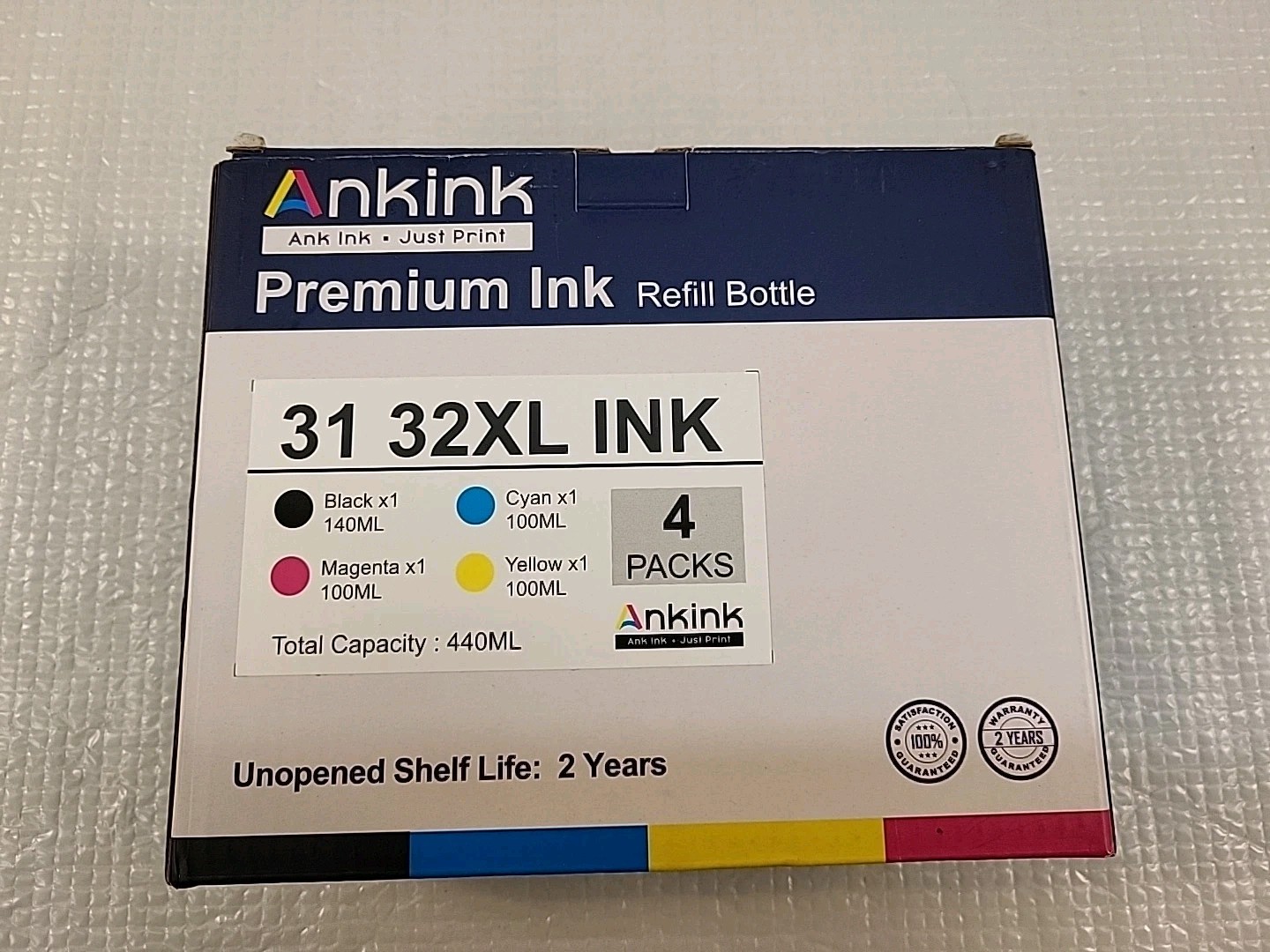 New Ankink 31 32XL Ink 4 Packs Refill Bottles Sealed HP Ink Tank