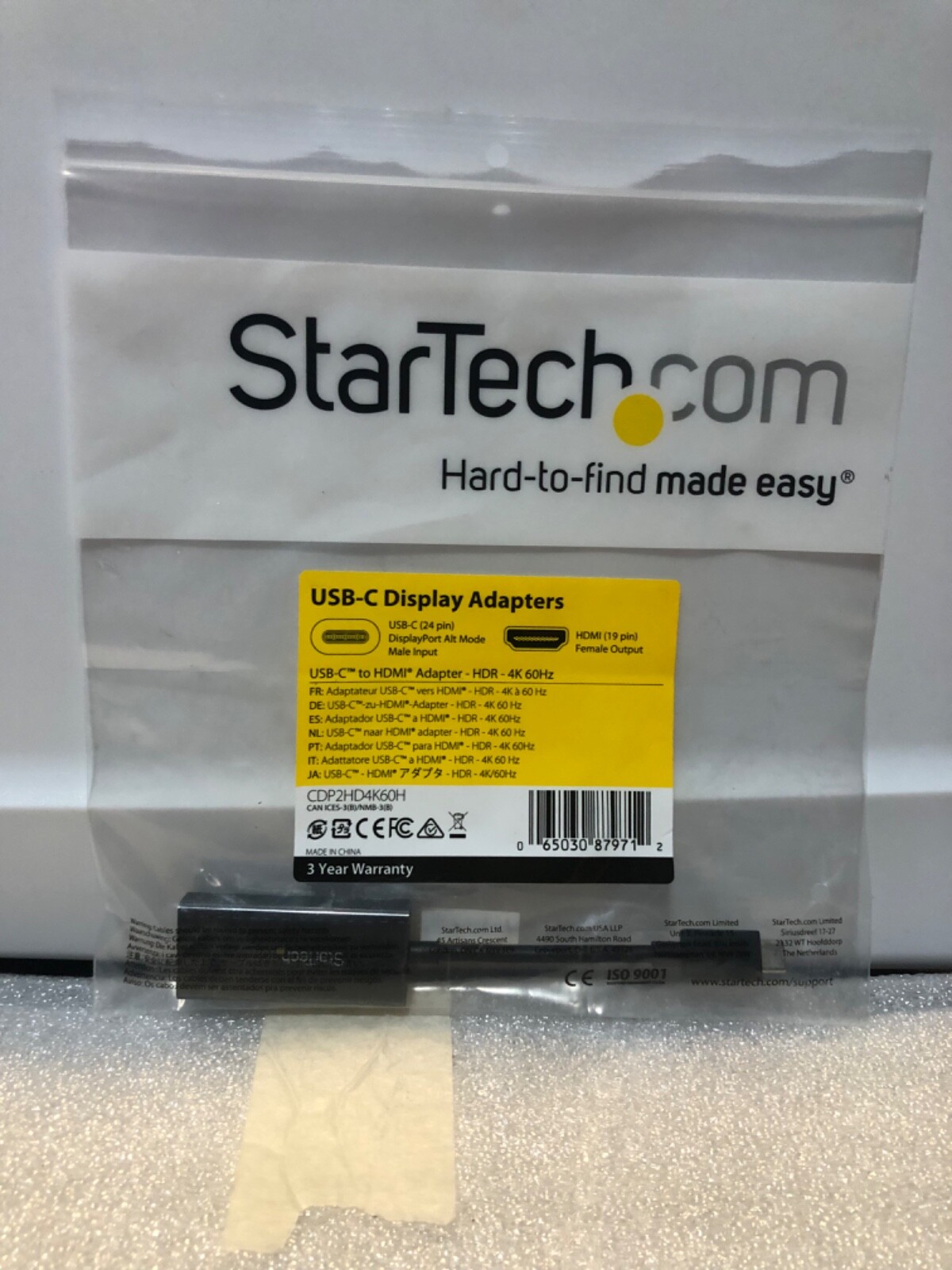 StarTech.com CDP2HD USB-C to HDMI Adapter – 4K 30Hz – USB 3.1 Type-C to HDMI