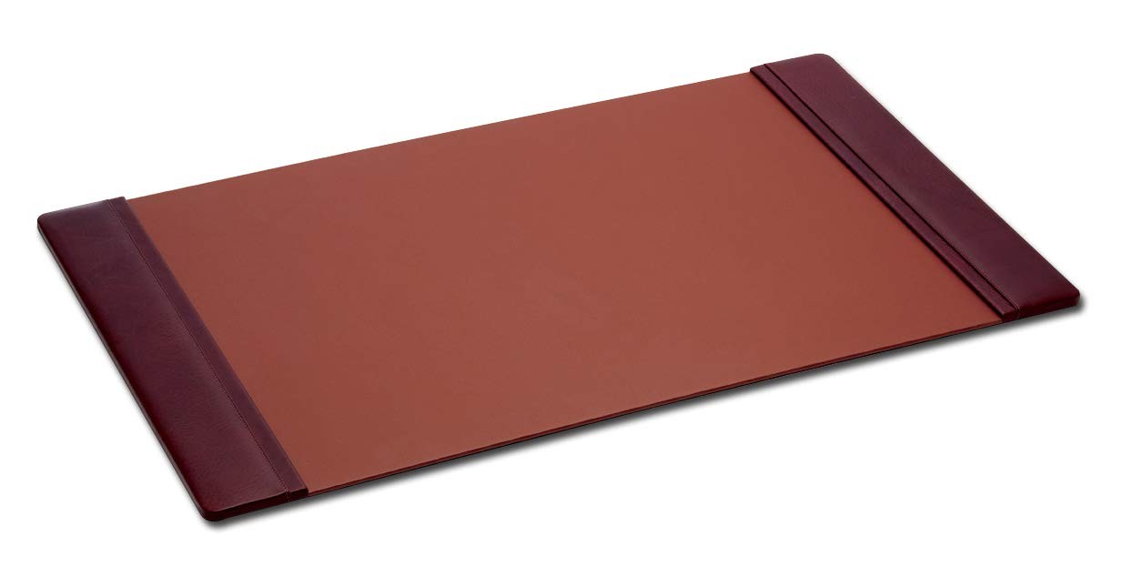 DACASSO Leather Desk Pad with Side Rails - Luxury Leather Desk