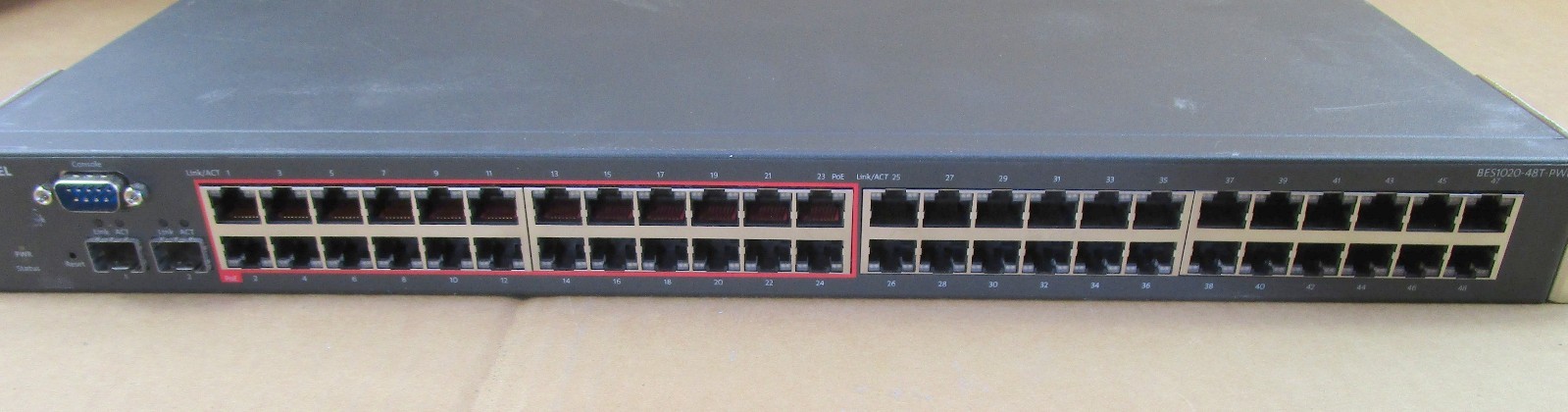 Nortel NT5S03NAE5 BES1020 BES1020-48T-PWR 48-Port Ethernet Switch W/ Rack Ears
