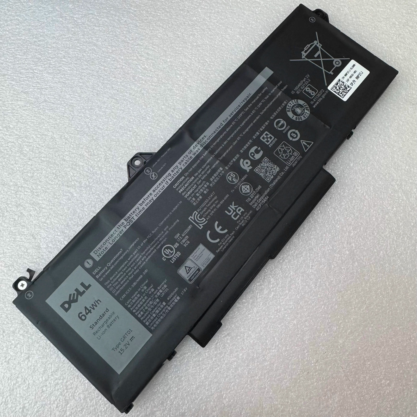 Genuine 64Wh GRT01 Battery For Dell Latitude 14 5421 5431 15 5521 5531 00P3TJ