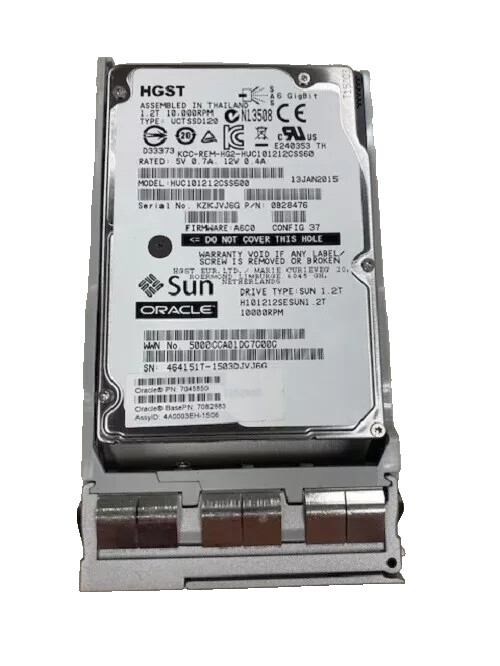 Sun 7045850 1.2TB 10K SAS 6Gb/s 2.5in SFF SAS Hard Drive Hitachi HUC101212CSS600