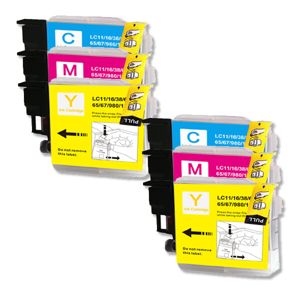 6 Pack CMY Ink Set Compatible with Brother LC61 MFC-J415W MFC-J615W MFC-J630W