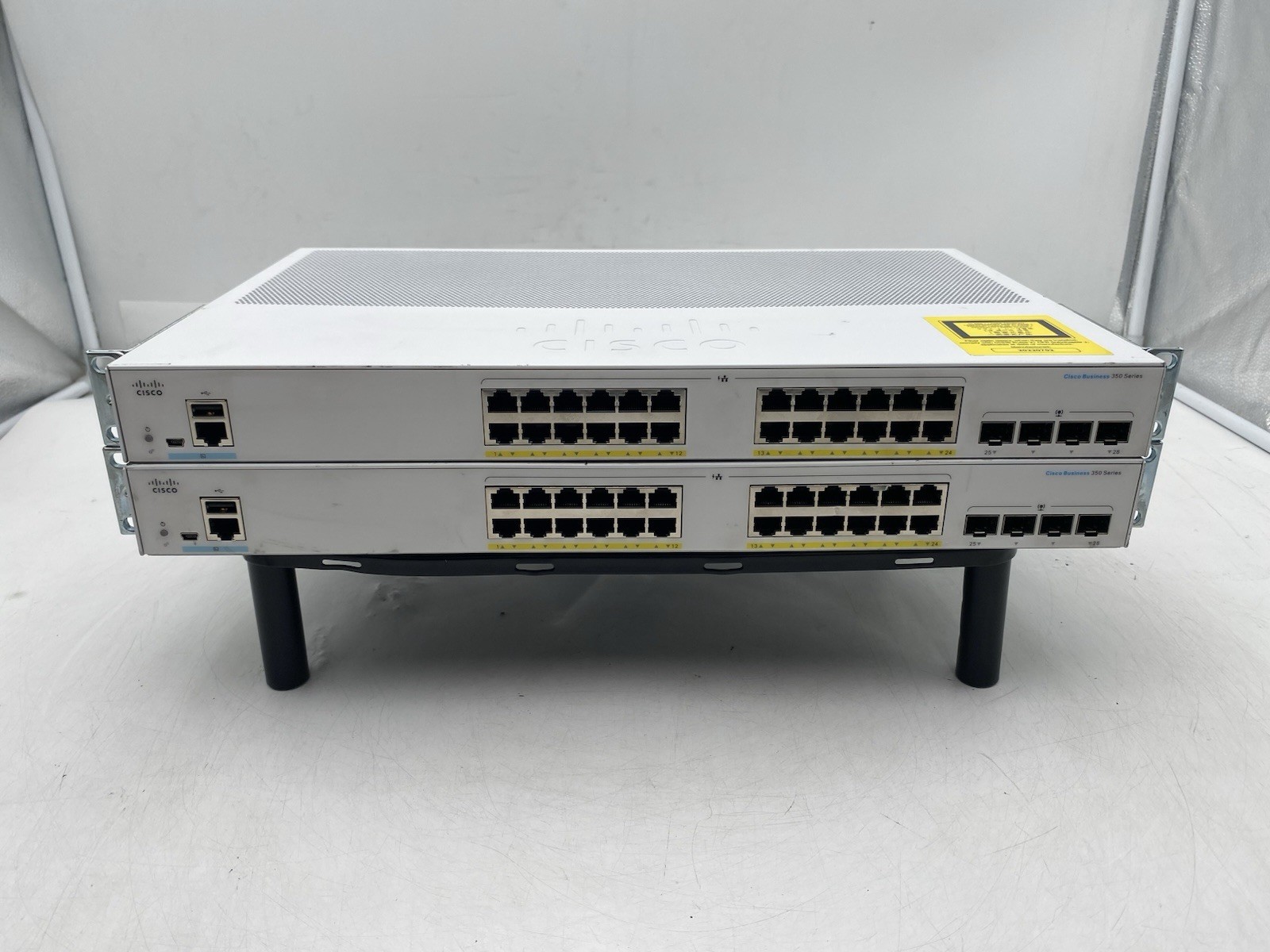 Lot of 2 Cisco CBS350-24P-4G 24 Ports Rack Mountable Ethernet Switch