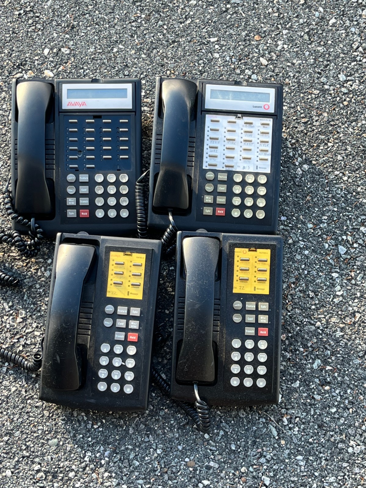 Lot of 4 Avaya Lucent Partner Business Office Phones Mixed Models Used AS-IS 18d
