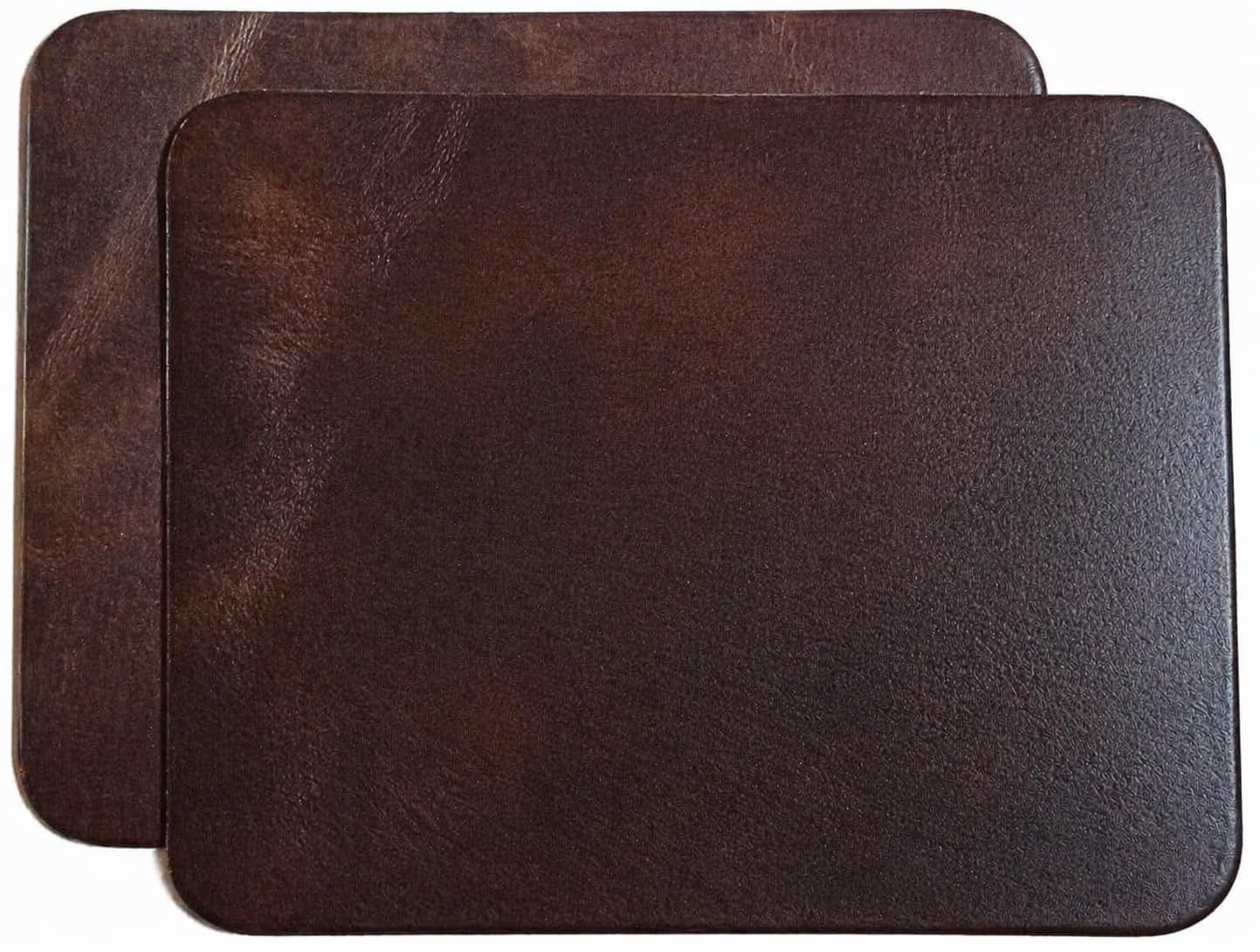Pack of 2 Full Grain Real Leather Mouse Pads for Desk | Smooth Anti Slip Mous...