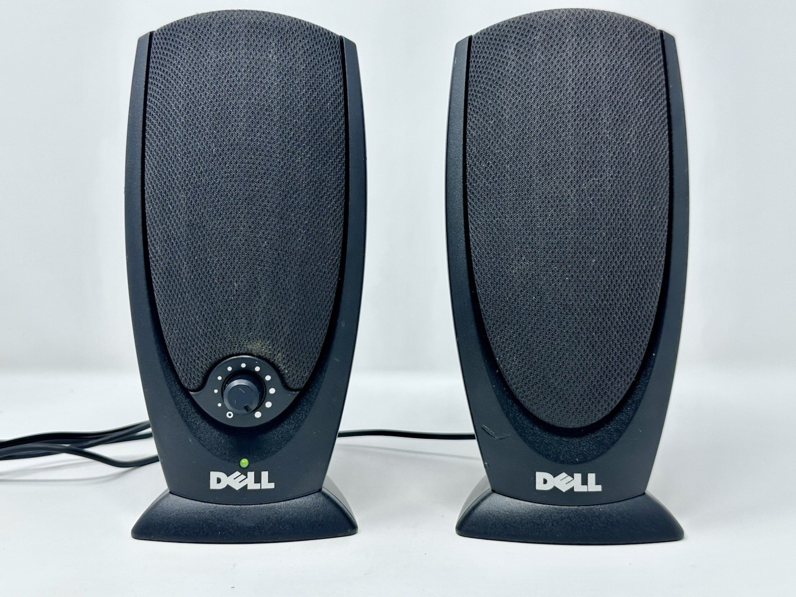 Dell A215 Wired Computer Speakers 2.0 Stereo 3.5mm w/ AC Adapter Tested Works