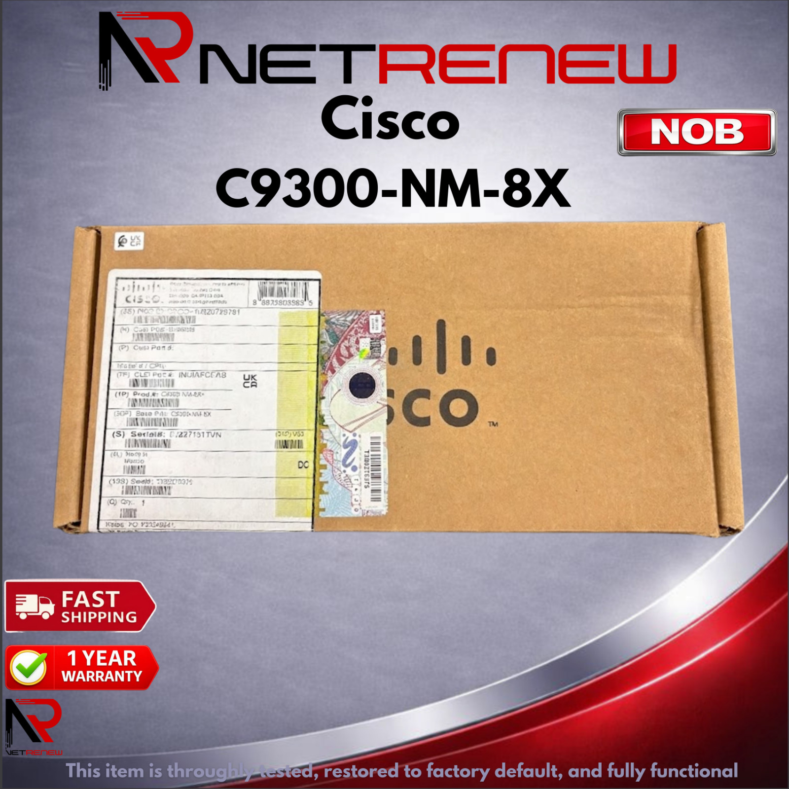 NOB Cisco C9300-NM-8X Catalyst 9300 Series 8x 10G Network Module