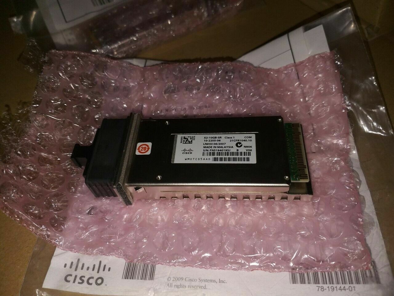Cisco X2-10GB-SR 10GBASE-SR 26m up to 300m V04 10-2205-04 NEU Genuine