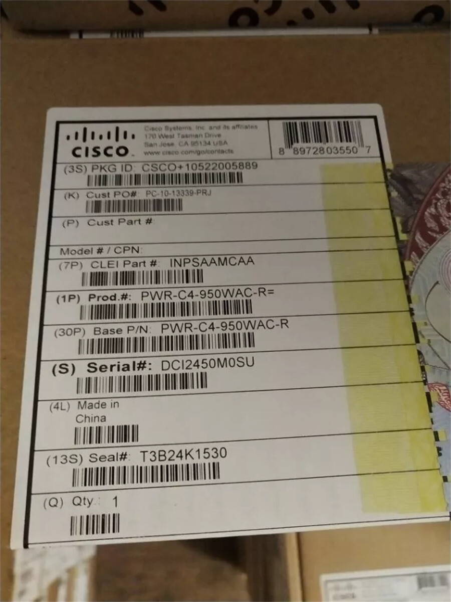 NEW Cisco PWR-C4-950WAC-R 950-Watt Front to Back Cooling Power Supply