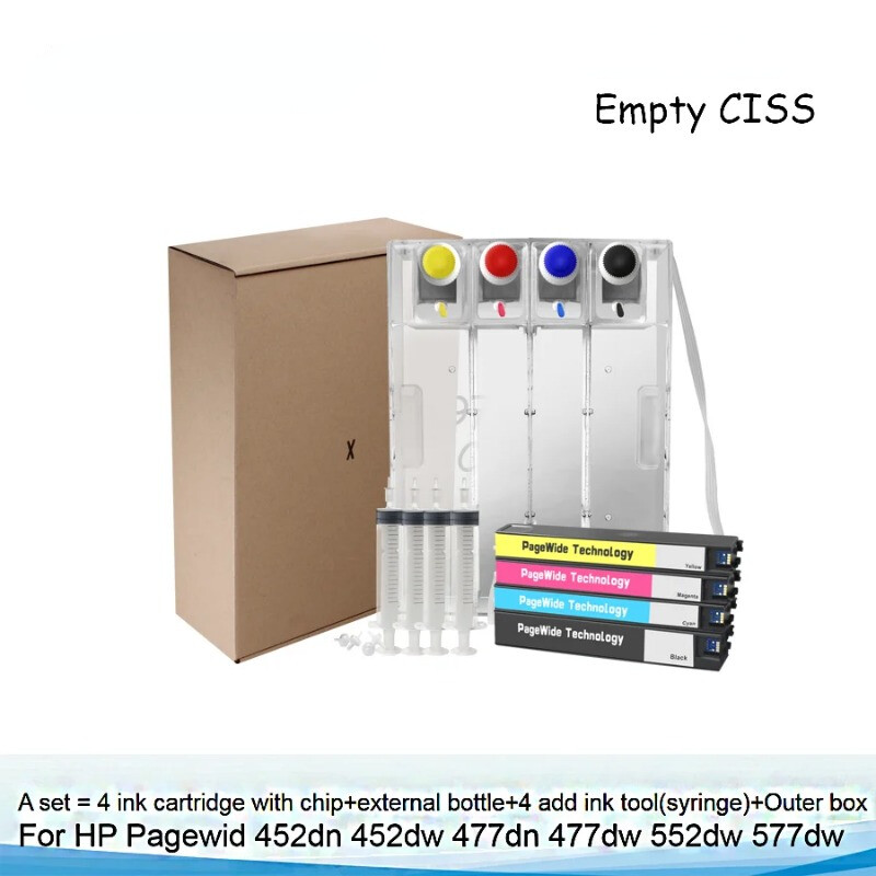 For HP973 973XL CISS With ARC Chip For HP 452dn 452dw 477dn 477dw 552dw 577dw