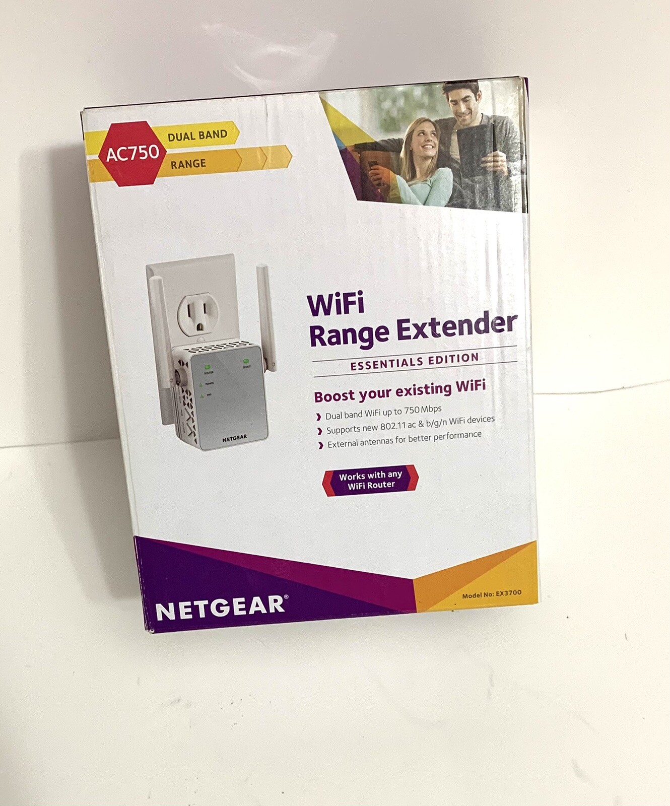 NETGEAR AC750 Wi-Fi Range Extender - EX3700-100NAS