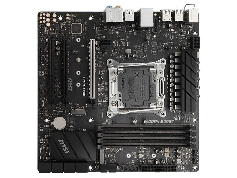 For MSI X299M-A-PRO motherboard X299 LGA2066 4*DDR4 64G M-ATX Tested ok