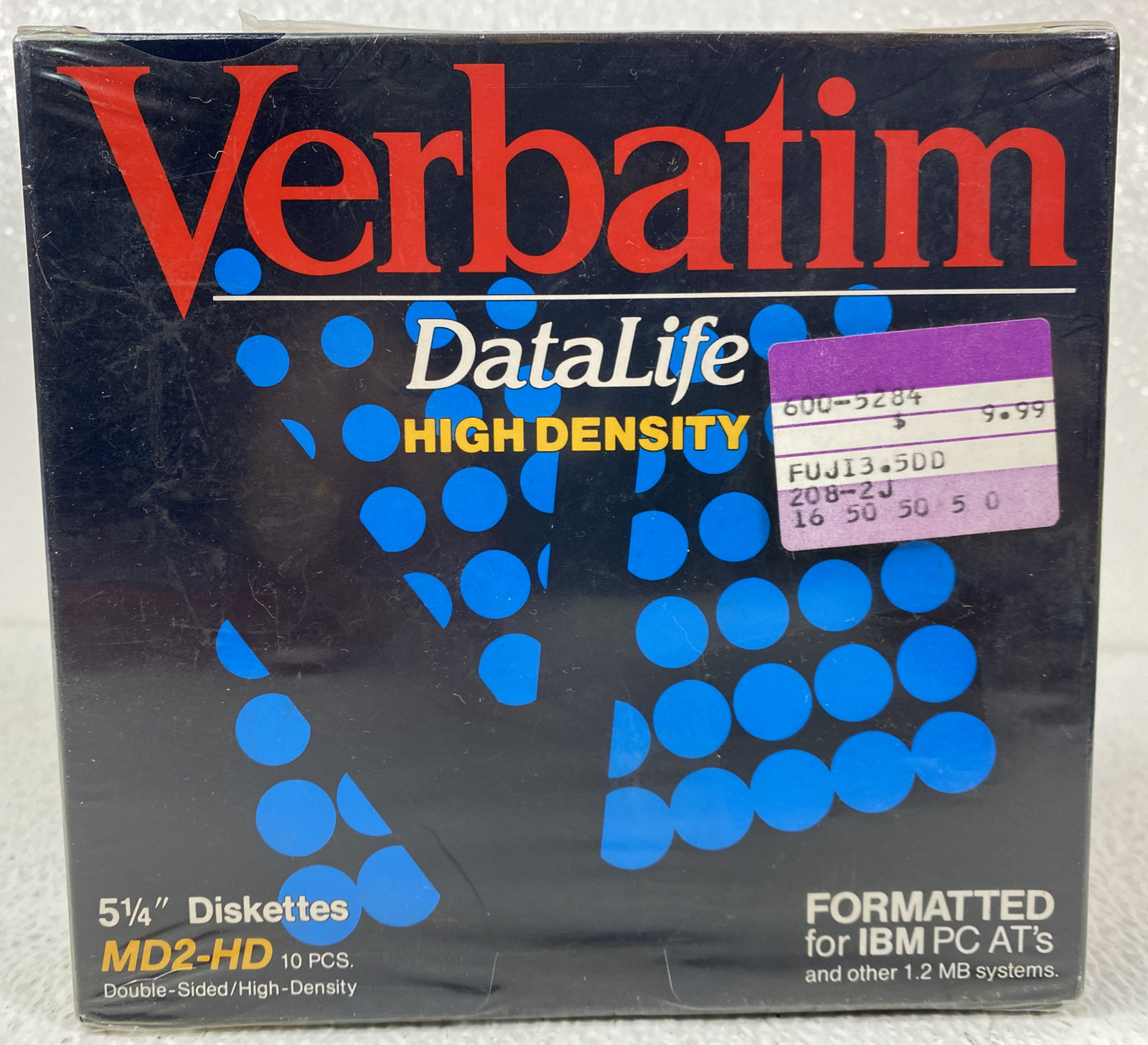 10-Pack Verbatim DataLife High Density 5.25” (5 1/4”) Floppy Disks for IBM PCs