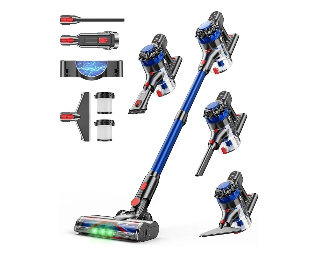 KARDV Cordless Vacuum Cleaner, 500W/40Kpa Vacuum Cleaners for Home, 60Mins St...