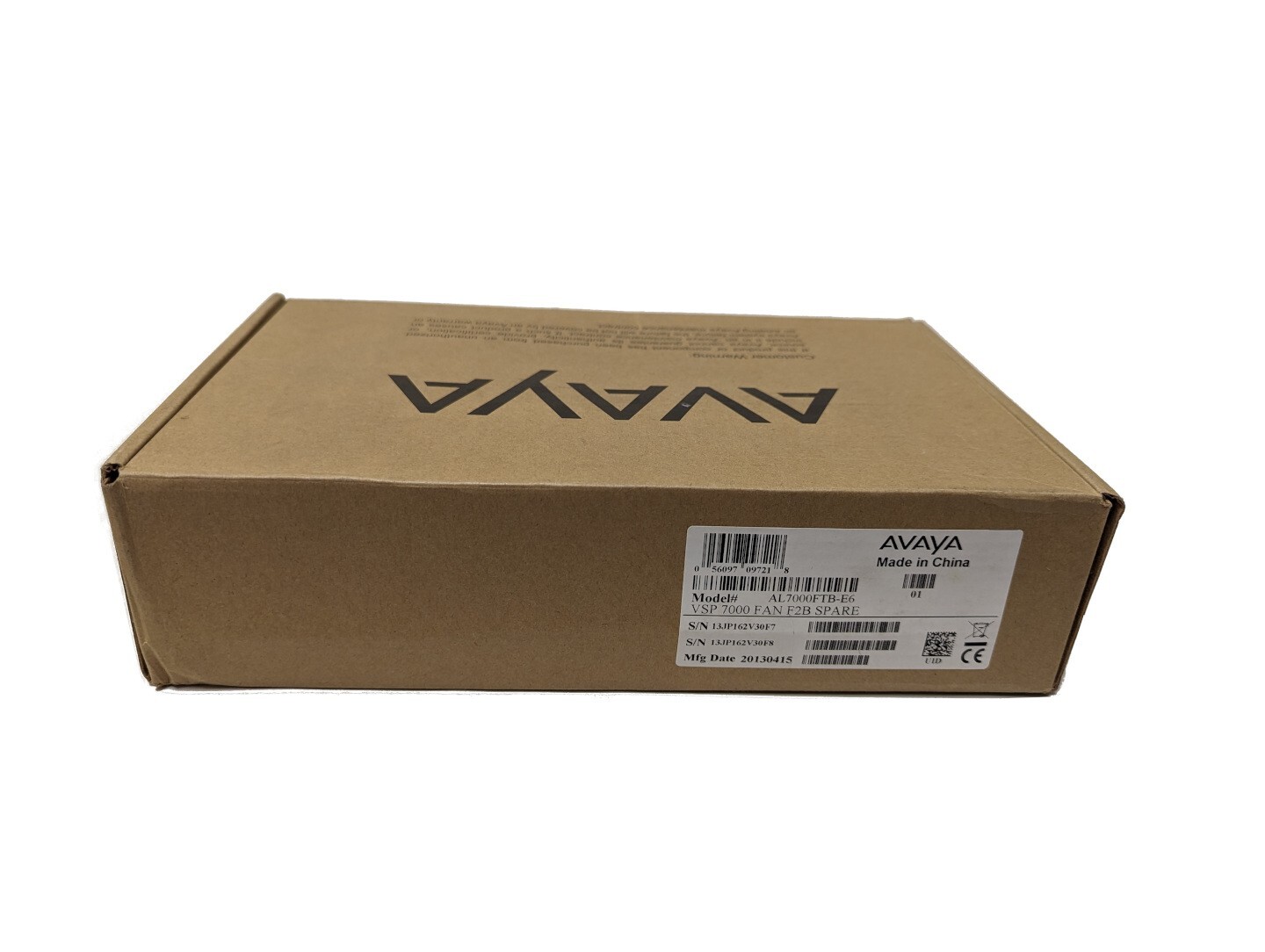 Avaya AL7000FTB-E6 VSP 7000 Front to Back Cooling Fan Lot of 2 fans - New