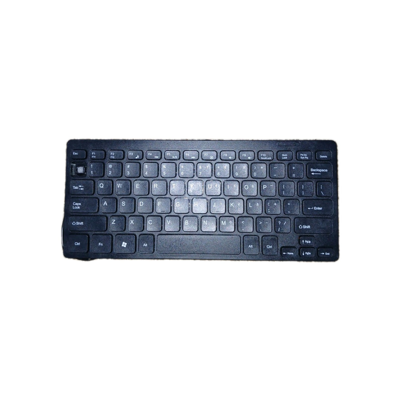 CHN CQT 78 Keys Mini Slim Lightweight Wired USB Plastic Black Keyboard Windows