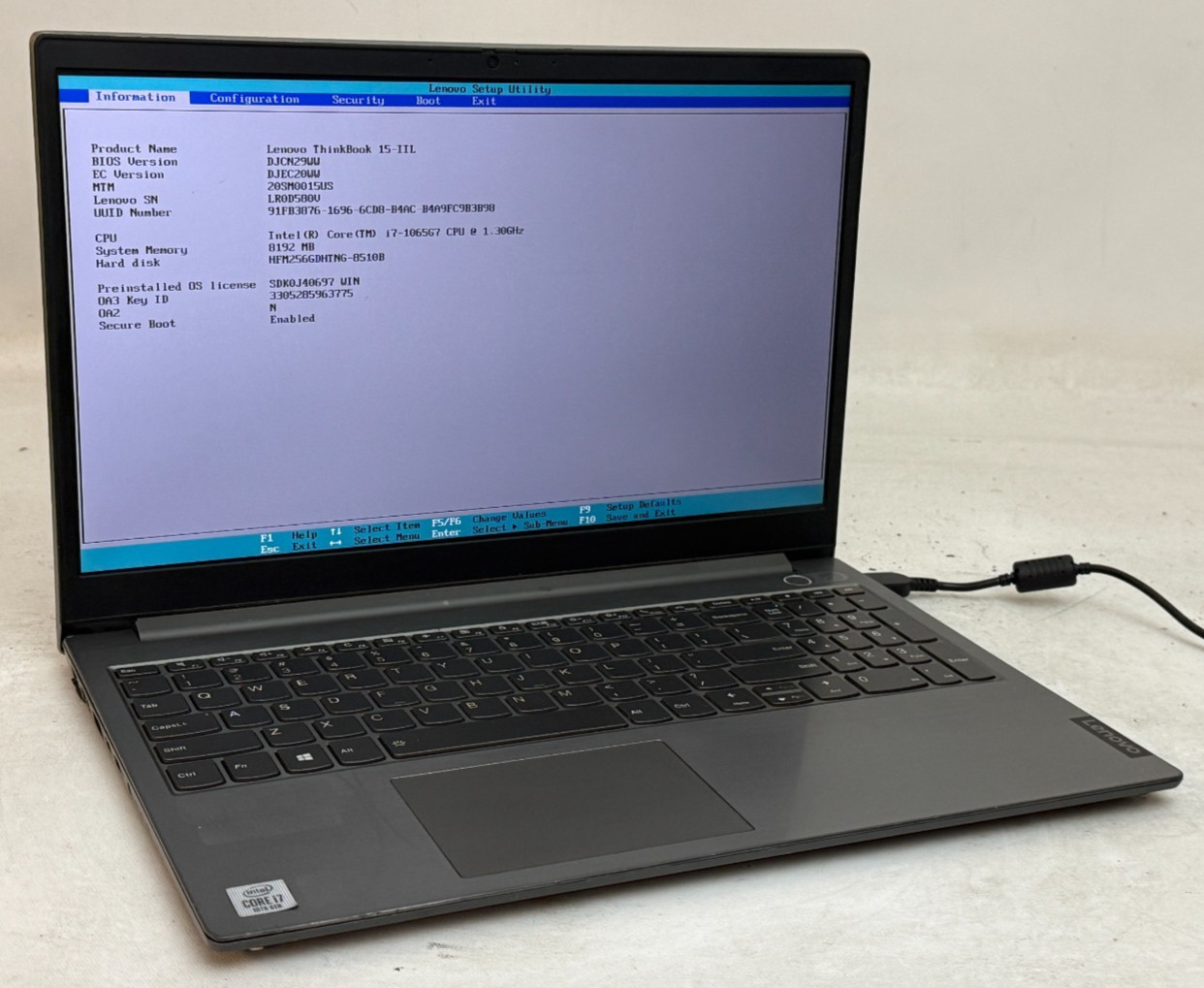 Lenovo ThinkBook 15-IIL 15.6" (i7-1065G7 - 8GB RAM - 256GB SSD - Win11Home)