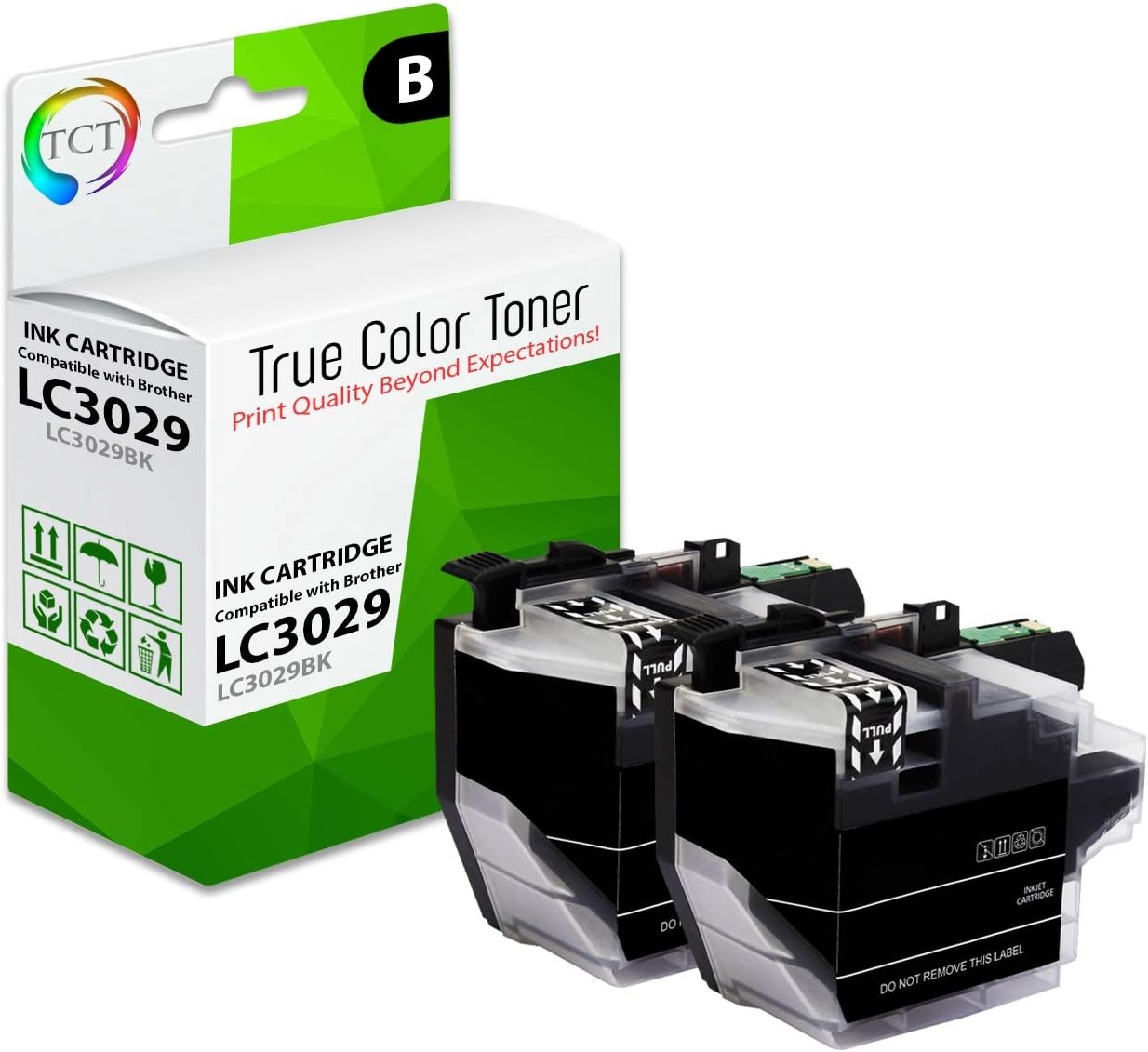 2Pk TCT LC3029 Black LC3029BK For Brother MFC-J6935DW J6535DW J5930DW Comp Ink