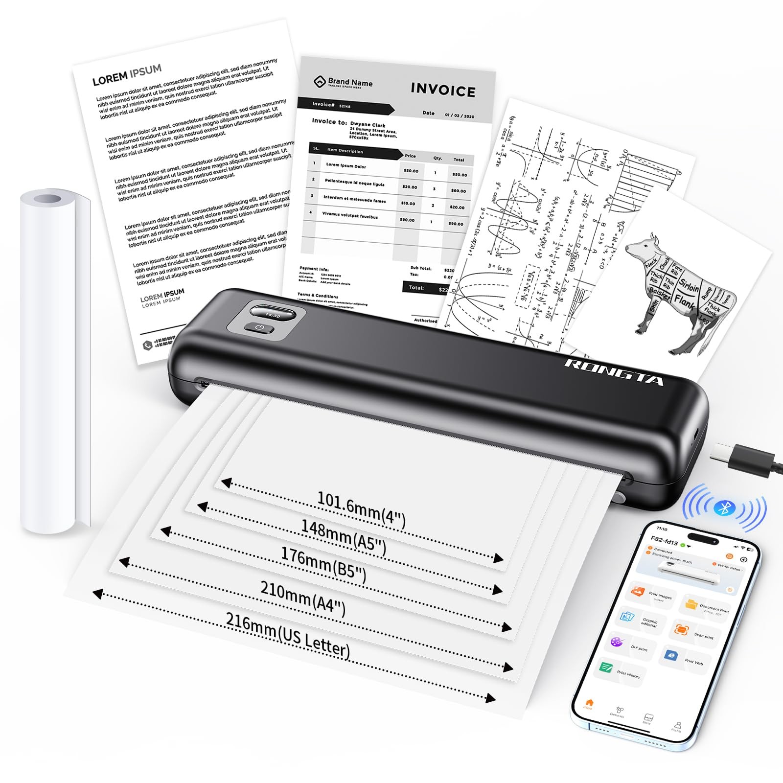 Bluetooth Portable Thermal Printer