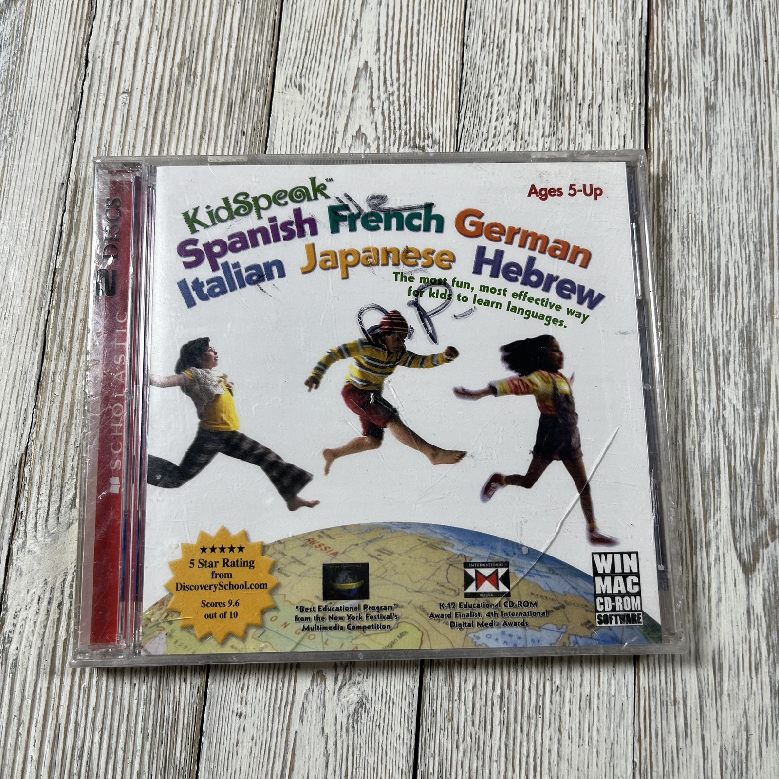 Scholastic KidSpeak Spanish French German Italian Japanese Hebrew CD-ROM Ages 5+