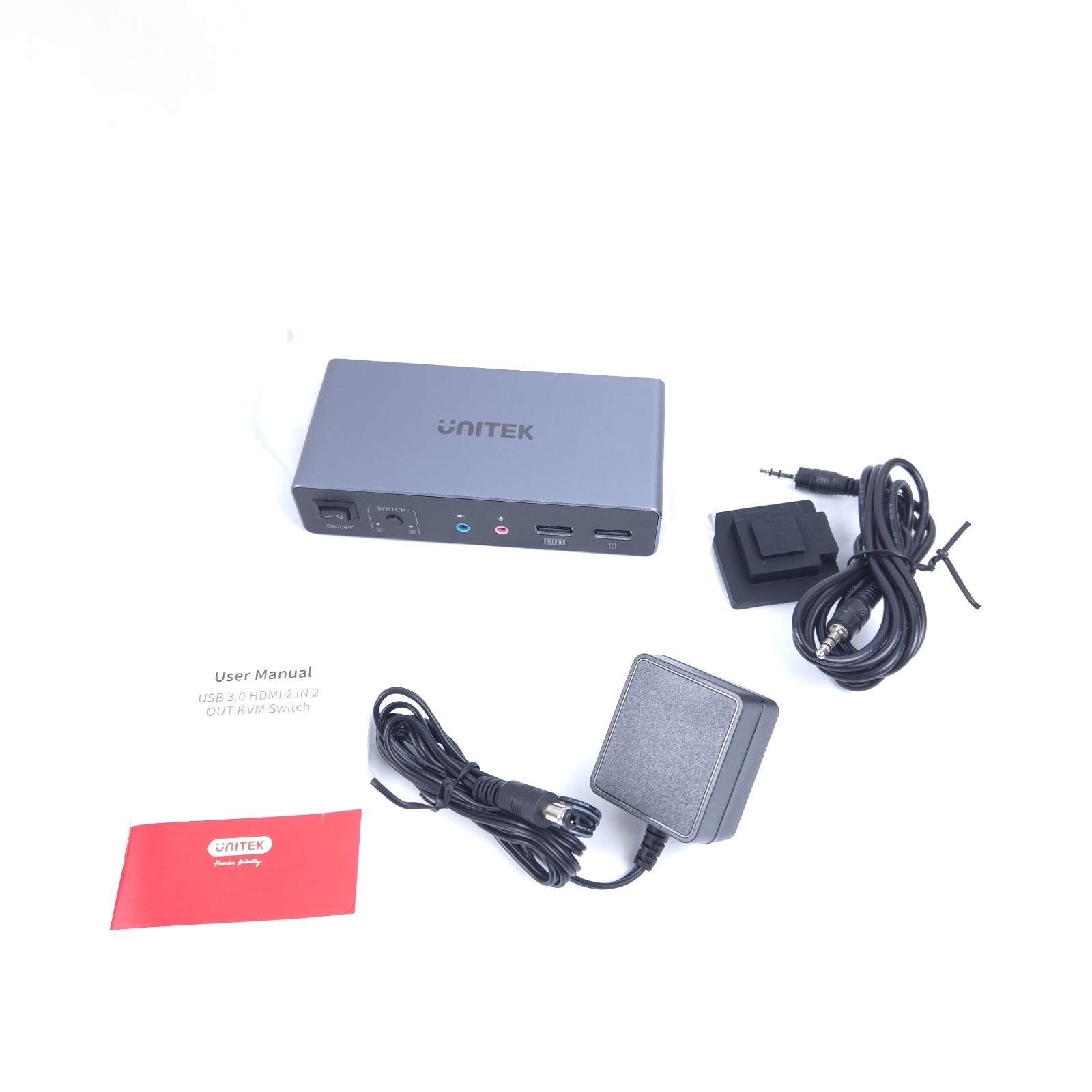 Unitek DP KVM Switch 1 Monitor 2 Computers USB 3.0 4K@60Hz KVM Switches 4 USB