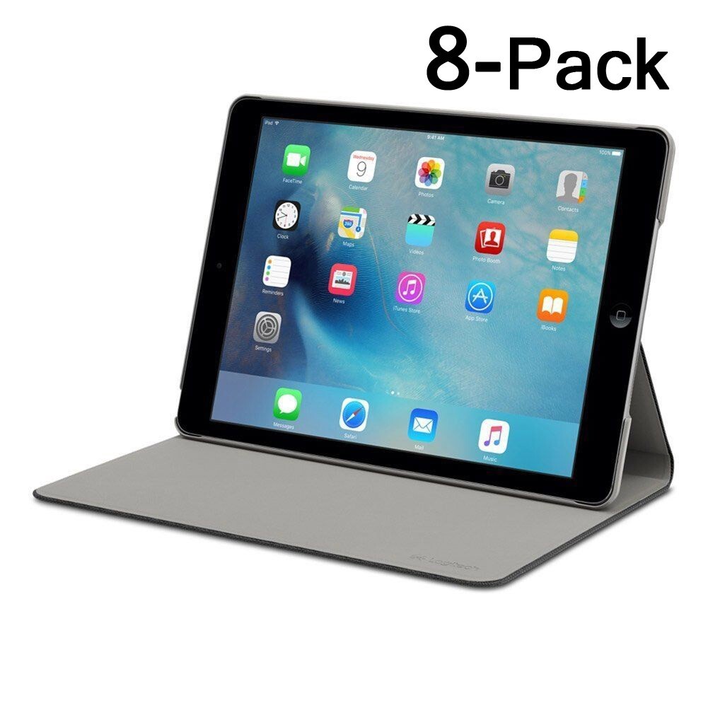 8-Pack NEW Logitech Hinge Flexible Protective Folio Case for iPad Air 2 - Black