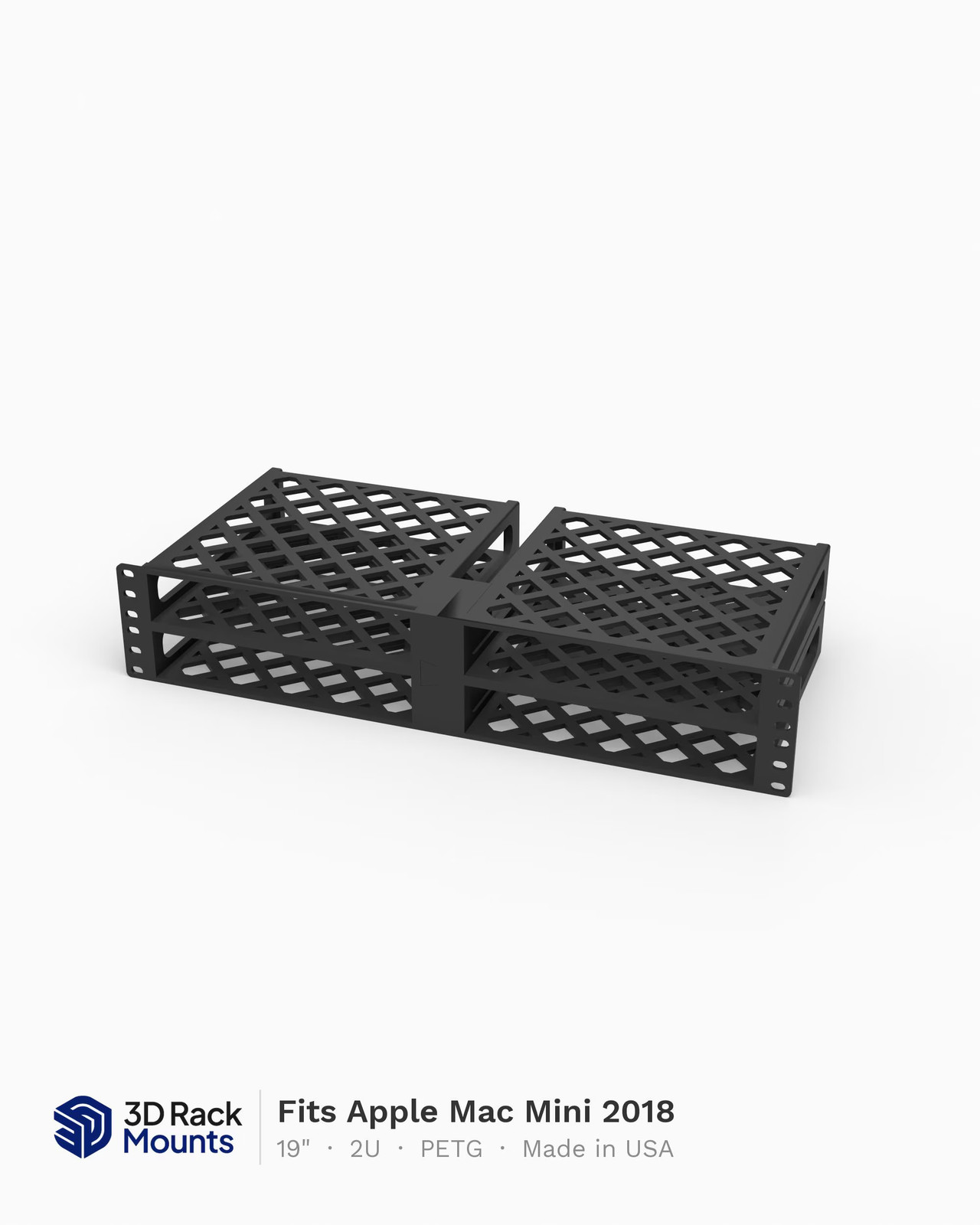 19" Apple Mac Mini (2010-2023) 4-Bay Rack Mount - 2U