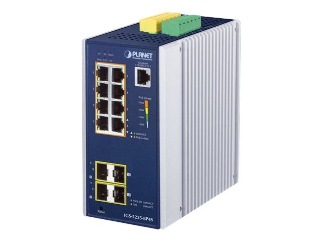 PLANET IGS-5225-8P4S Switch L2+ Managed 8 x 10/100/1000 (PoE+) + IGS-5225-8P4S