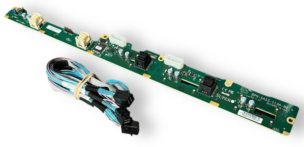 Supermicro BPN-SAS3-113A-N2 8-Bay 2.5" SFF SAS3 2x NVMe Backplane for 1U Chassis